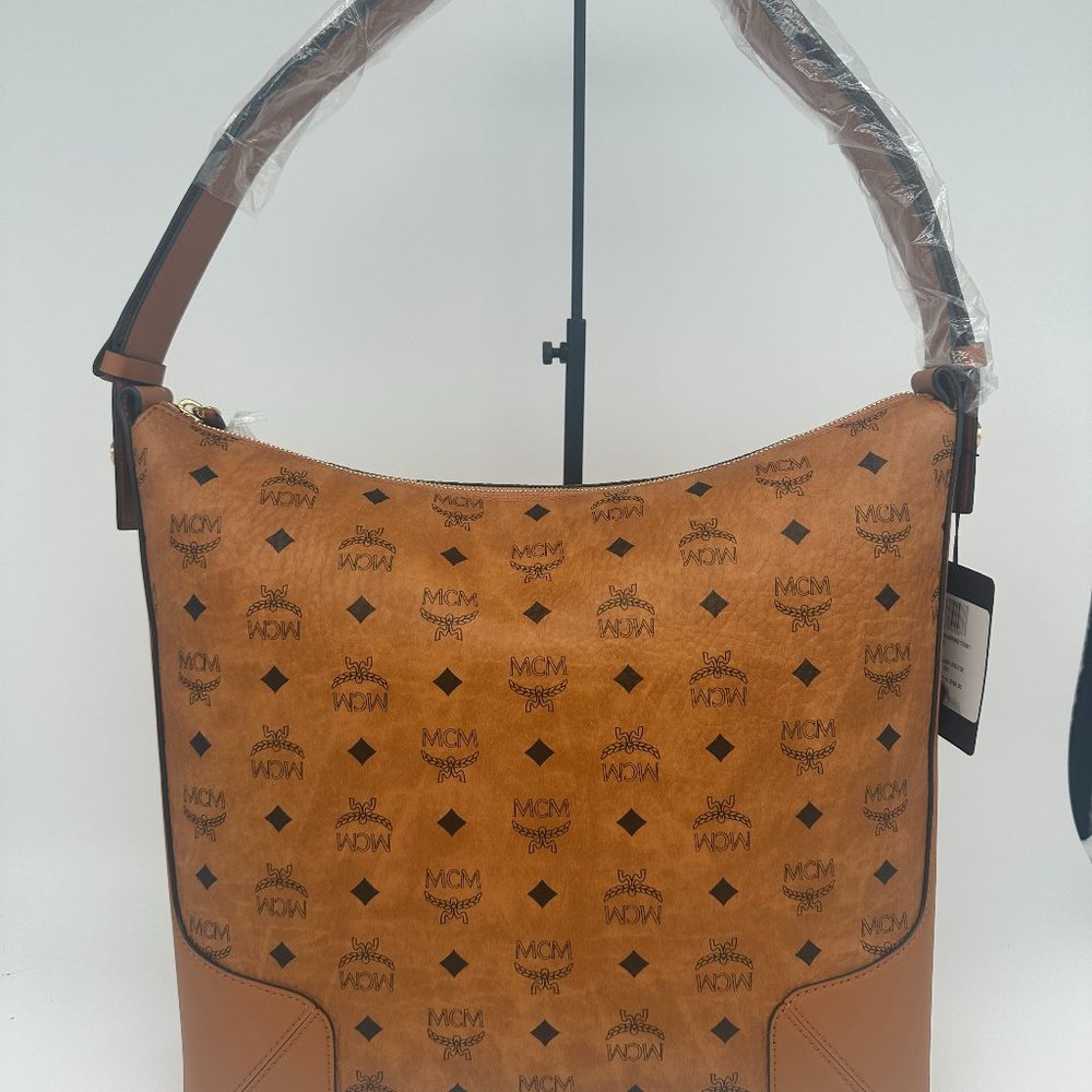 NWT MCM Klara Visetos Large Cognac